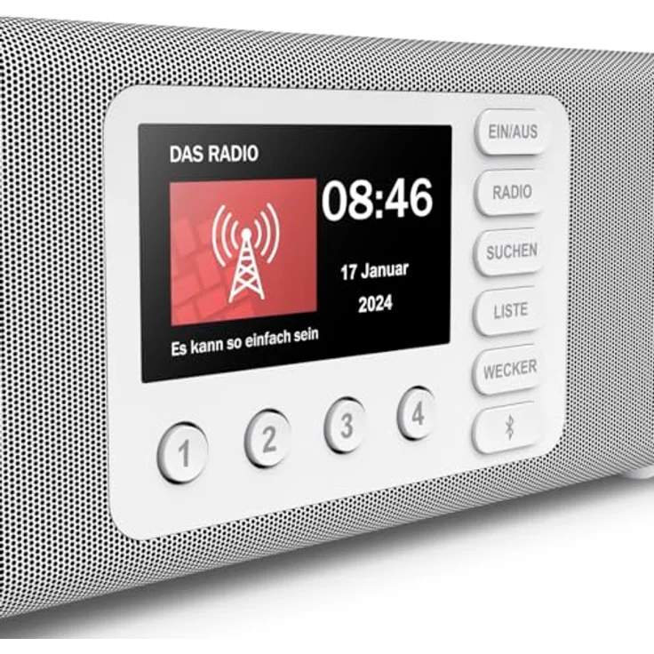 Hama Digitalradio DR2002, FM/DAB/DAB+/Bluetooth® RX, Radiowecker, Stereo, Weiß – Bild 3
