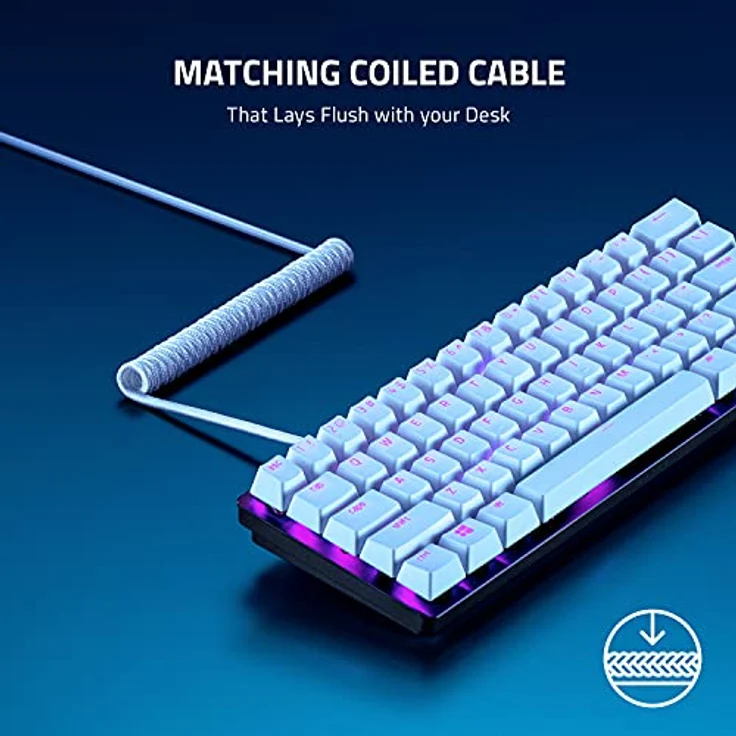 Razer PBT-Tastenkappe + Spiralkabel, Upgrade-Set: langlebiges Doubleshot-PBT – universelle Kompatibilität – Werkzeug zum Entfernen von Tastenkappen und Stabilisatoren – taktisch gewickelt und – Bild 3
