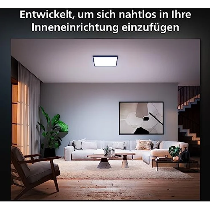 Philips Hue White Ambience Aurelle Panelleuchte, schwarz inkl. Dimmschalter, 60x60cm, alle Weißschattierungen, steuerbar via App, kompatibel mit Amazon Alexa (Echo, Echo Dot) – Bild 3