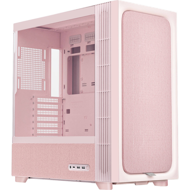 TRYX FLOVA F50, Midi-Tower PC-Gehäuse für Mini-ITX, microATX, ATX Mainboards, pink, mit 2 vorinstallierten Lüftern, bis 11 Lüfterplätze, CPU-Kühler bis 170 mm, Grafikkarten bis 360 mm