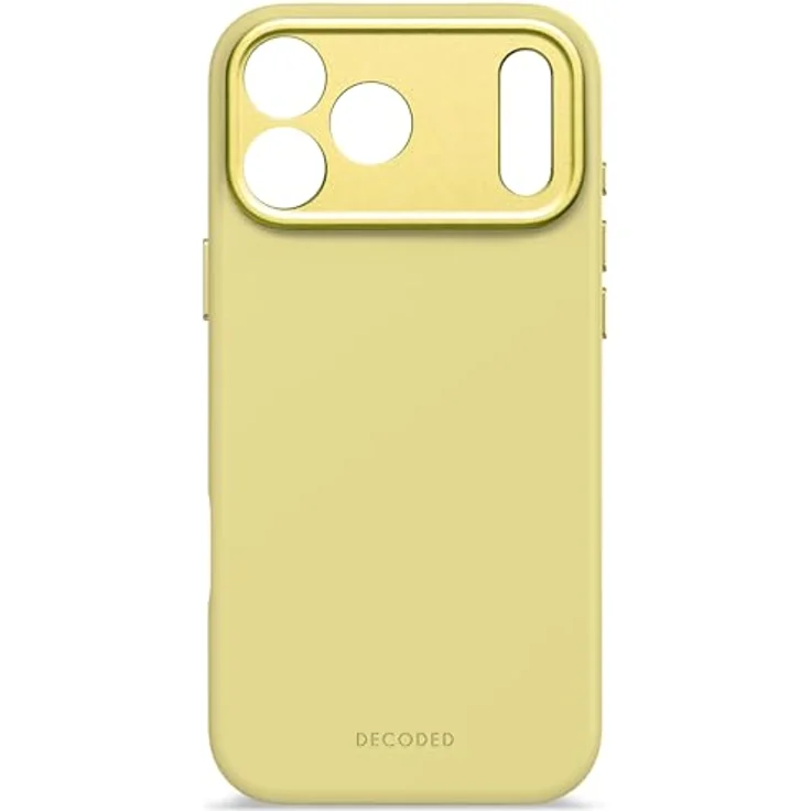 Decoded Silikonhülle für iPhone 17 Pro Max, Premium Soft-Touch, Antibakterielle Beschichtung, MagSafe Kompatibel, Fallschutz, Kratzfest, Gelb – Bild 5