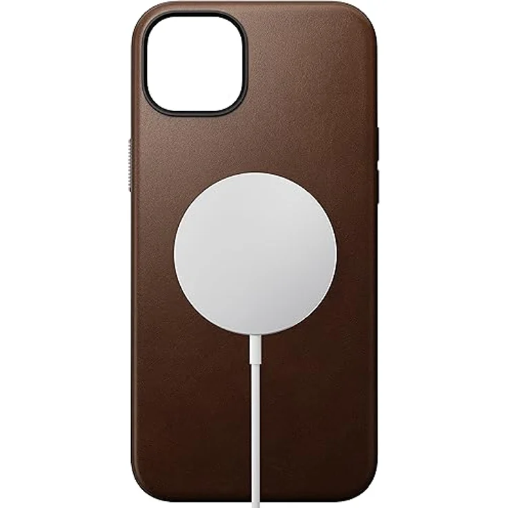 NOMAD Modern Leather Case | für iPhone 15 Plus | Schutzhülle aus Polycarbonat und hochwertigem Echtleder | MagSafe-kompatibel | Brown – Bild 2