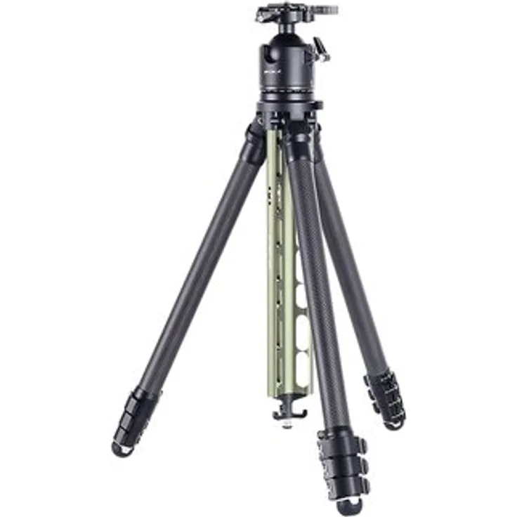 AOKA TS-254C Carbonstativ + DH-45 Kugelkopf, 4-Segment-Beine, 10-lagige Carbonfaser, grün