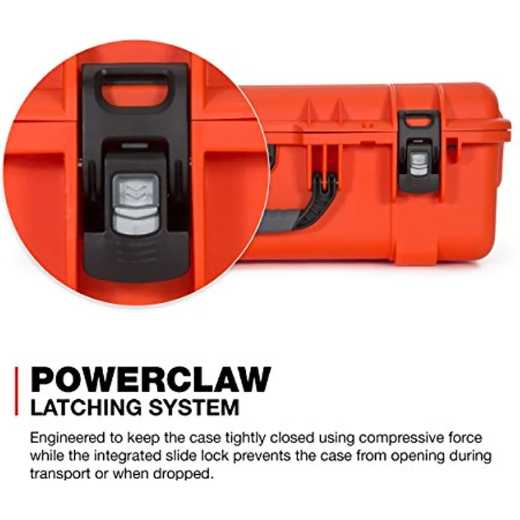Nanuk 945 Wasserdichter Hartschalenkoffer - Orange, PowerClaw Verriegelungssystem, IP67 Wasserdicht, Schlagfester NK-7-Kunststoff – Bild 4