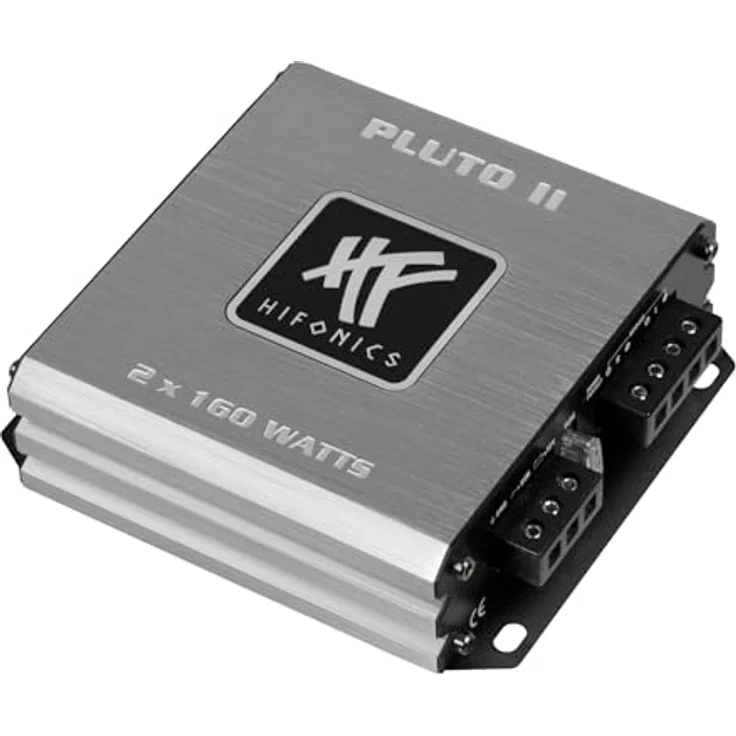 Hifonics PLUTO II 2 Kanal Verstärker, Class D mit 2 x 100 W RMS, Hochpass- und Tiefpass-Filter, automatische Einschaltfunktion – Bild 1