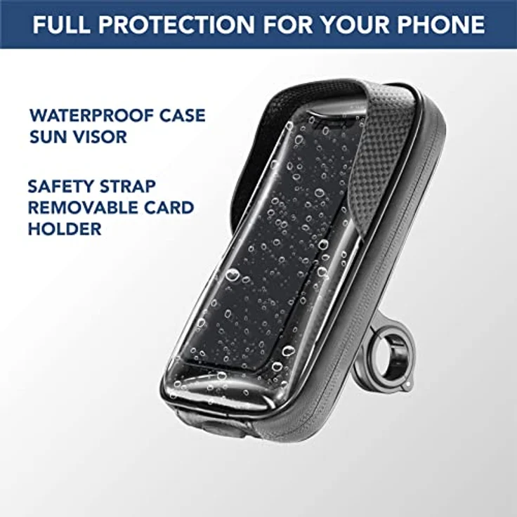 cellularline | Rider Shield - Universal | Runder Lenker, wasserdichter Smartphone-Halter für Motorräder und Fahrräder – Sonnenblende – 360-Grad-Drehung – Bild 3