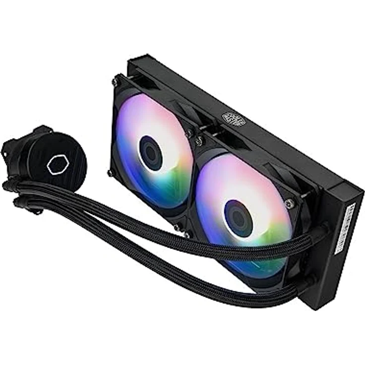 Cooler Master MasterLiquid 240L Core ARGB Wasserkühlung - CPU-Flüssigkeitskühler mit Zweikammer-Gen-S-Pumpe, überlegende PC-Kühlung mit 120mm ARGB-Lüfter, LGA 1700- und AM5-Halterungen – Schwarz – Bild 5