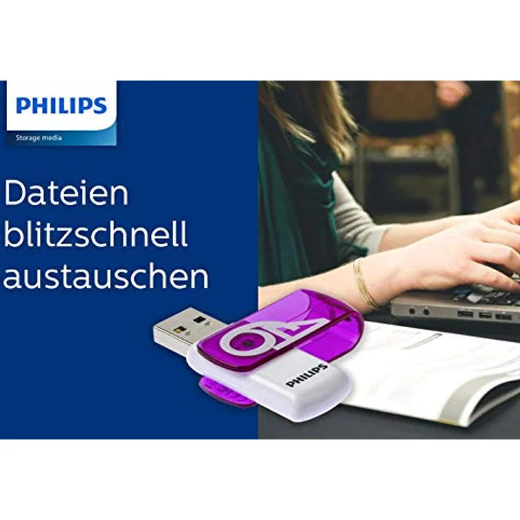Philips USB 2.0 64GB Vivid Edition Purple 2-Pack  – Bild 10