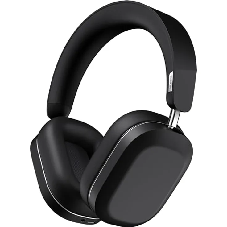 Defunc Mondo Over-Ear kabellose Kopfhörer mit optionalem Kabel, 45 Stunden aktive Spielzeit, Bluetooth, Dual-ENC-Mikrofone und Treiber, Schwarz