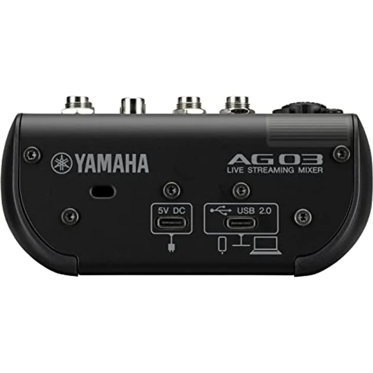 Yamaha AG03MK2 3-Kanal-Live-Streaming Mischpult mit USB-Audio-Interface – Für Windows, Mac, iOS und Android – In Schwarz – Bild 3