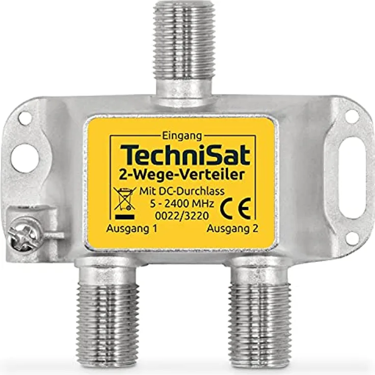Technisat 0022/3220 2-Wege-Verteiler, Silber