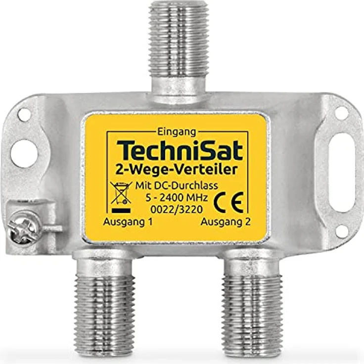 Technisat 0022/3220 2-Wege-Verteiler, Silber – Bild 1