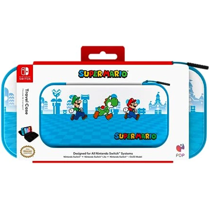 PDP Mario Escape - Miscellaneous Bag - Travel Case mit integriertem Stand für Nintendo Switch™, Nintendo Switch™ Lite und Nintendo Switch™ - OLED Model, Schwarz – Bild 7