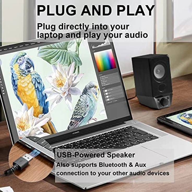 Edifier R19BT Lautsprecher 2.0 (schwarz), Hochleistungs-Lautsprecher mit einfacher Plug-and-Play-Installation – Bild 3