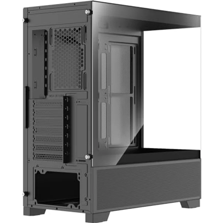 Xilence Gehäuse BEAM Schwarz (XG172), elegantes ATX Midi Tower Gehäuse mit Aquarium-Glas-Design, drei ARGB PWM Lüftern und hohem Airflow, Schwarz – Bild 12