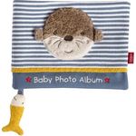 Fehn Fotoalbum Otter – Spielerisch Gesichter merken und Namen lernen, weiches Stoff-Fotoalbum für Babys, bunt