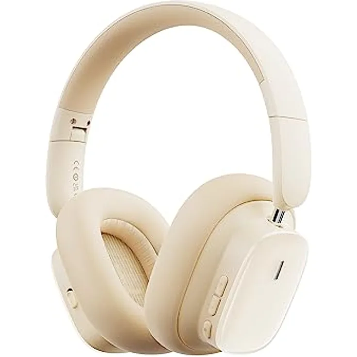 Baseus H1i Bowie ANC Kopfhörer, Noise-Cancelling mit 100 Stunden Akkulaufzeit, weiß