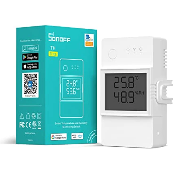 Sonoff Smart Switch TH20 (THR320D) Elite R3 1 Kanal 20A & NO-NC Schaltaktor mit LCD WLAN – Bild 2
