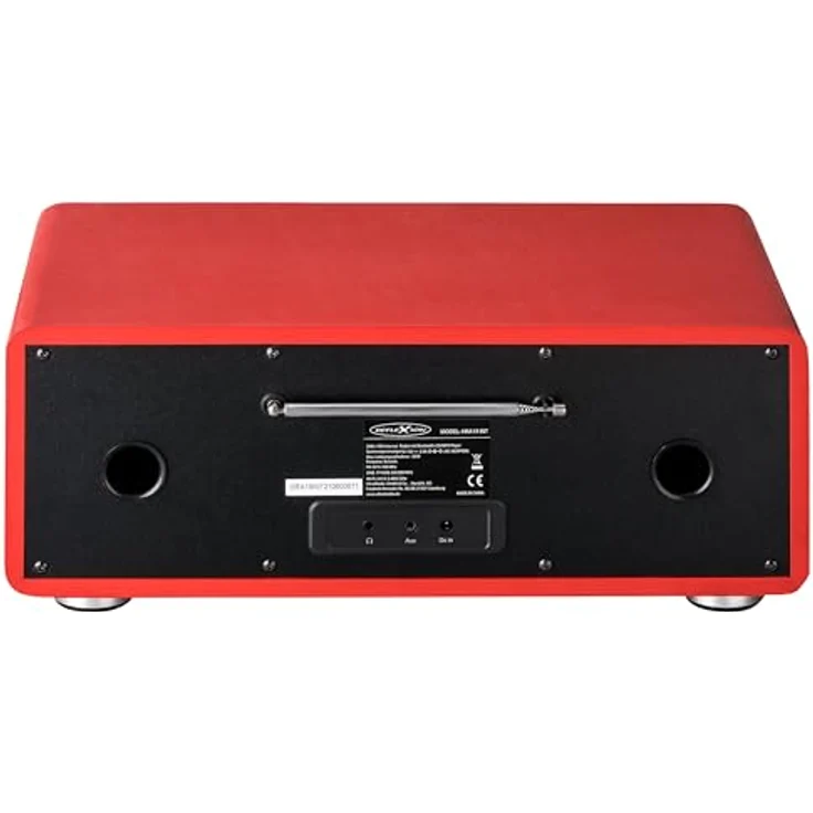 Reflexion HRA19INT DAB- und Internetradio mit CD-Player und Radiowecker (UKW, DAB, DAB+, Bluetooth, AUX-Eingang, Kopfhöreranschluss, Fernbedienung), rot – Bild 5