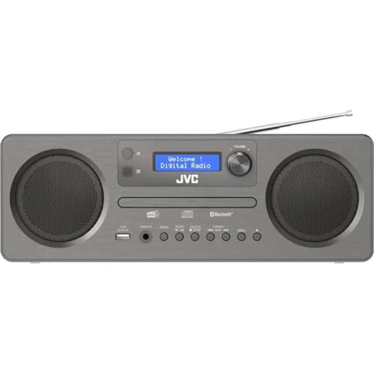 JVC Mini-Turm RD-E861B-DAB, Kompaktanlage mit DAB+ und Bluetooth, grau – Bild 3