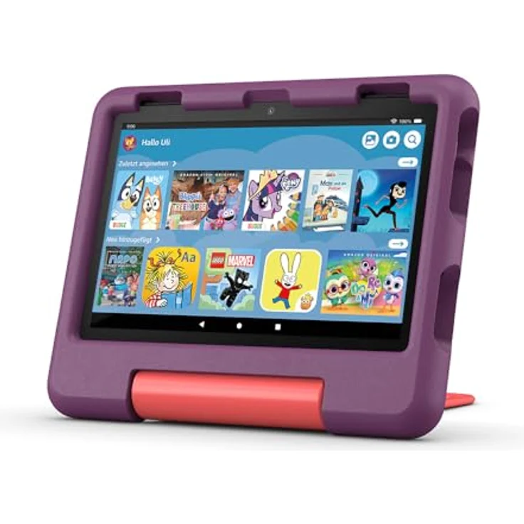 Amazon Fire HD 8 Kids-Tablet (Neueste Generation) für Kinder von 3-7 J. | 3 GB RAM, werbefreie Inhalte, integrierte Kindersicherung, 13 Std. Akkulaufzeit, 32 GB, violett – Bild 1