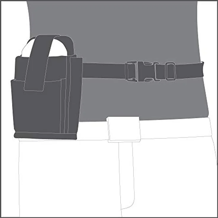Mobilis Holster, Mobile Computer/Scannertasche Größe L mit Gürtel, Beinschlaufen und Tasche, Schwarz (max. Gerätegröße 8,5 x 14,5 x 2 cm) – Bild 5