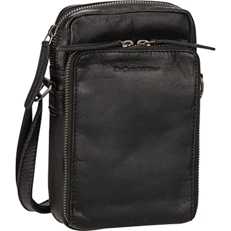 The Chesterfield Brand Wax Pull Up Handytasche, Leder, 12 cm, schwarz – Bild 1