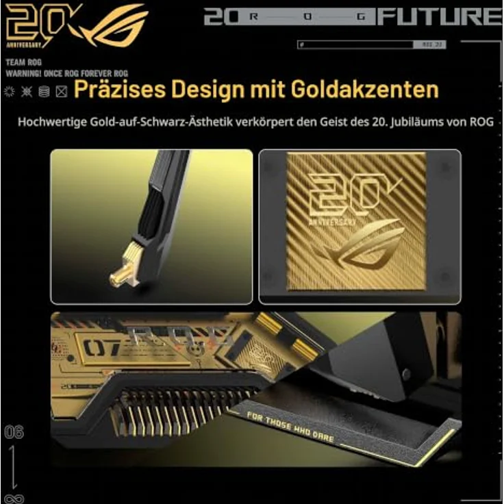ASUS ROG Rapture GT-BE98 20th Anniversary Edition Quad-Band WiFi 7 Gaming Router, 25Gbps, Dual 10G & Quad 2.5G Ports, AiProtection, VPNs, 4G LTE/5G Tethering – Bild 2