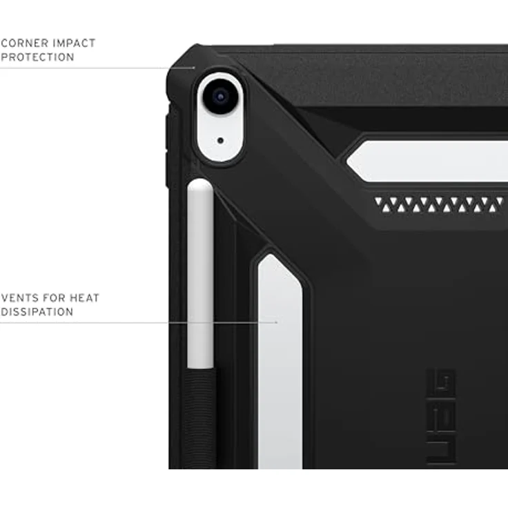 URBAN ARMOR GEAR Scout LT Case für Apple iPad 10.9 / iPad 11, Hülle mit Apple Pencil Halterung, verstärkten Ecken, schwarz – Bild 4