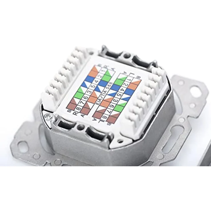 Digitus DN-9006/B5-N Netzwerkdose Aufputz CAT 6, 2 Port RJ45, geschirmt, reinweiß, Set 5 St. – Bild 7