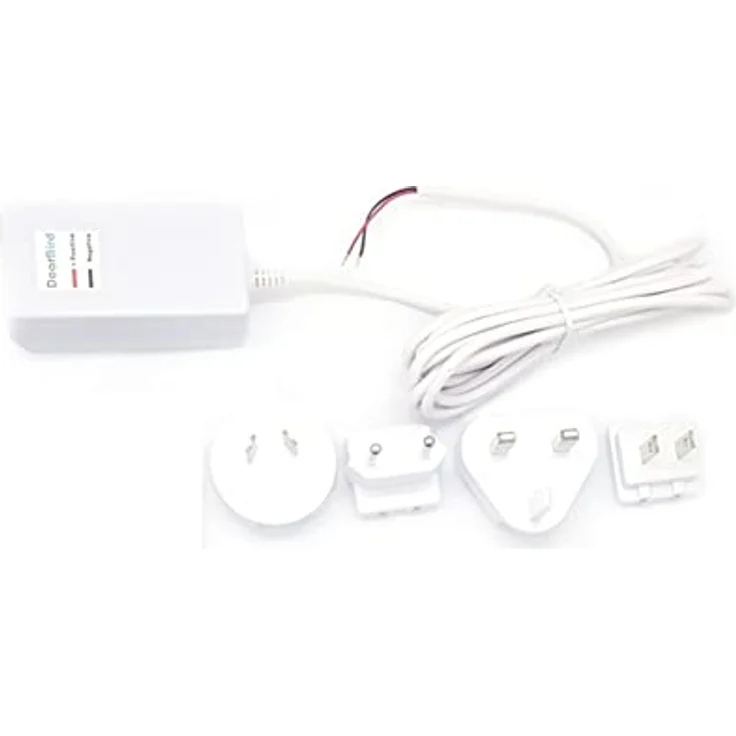 DoorBird Steckernetzteil für IP Video Türstation, Weiß | Stromversorgung für Video-Türsprechanlage mit 4 Landesadaptern (EU, US, UK, AU), 100-240 VAC auf 15VDC @ 1A