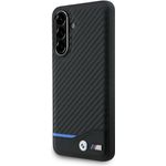 CG MOBILE BMW M Carbon Hülle für Samsung Galaxy A56, Öko-Leder und Carbongewebe, schwarz