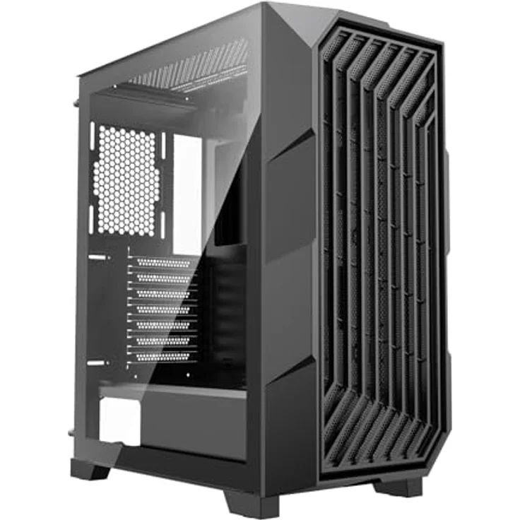 Xilence XILENT Breeze II X812.ARGB Gaming PC Gehäuse, 3x 120mm ARGB Lüfter, 1x 120mm PWM Lüfter, ATX Midi Tower, Glas Side Panel, magnetische Mesh Front, schwarz – Bild 4