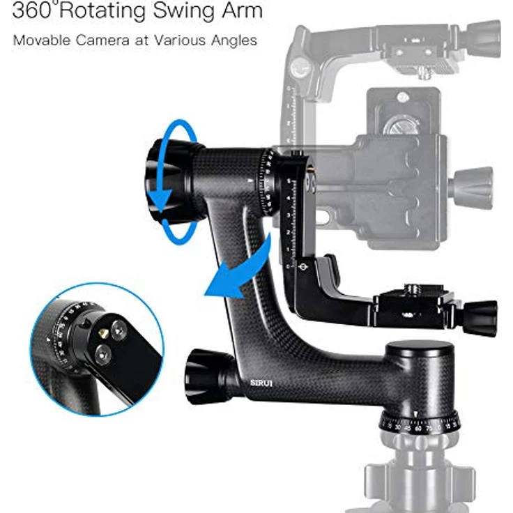 SIRUI PH-10 Gimbal Head Stativkopf aus Carbon - Kardankopf – Bild 4