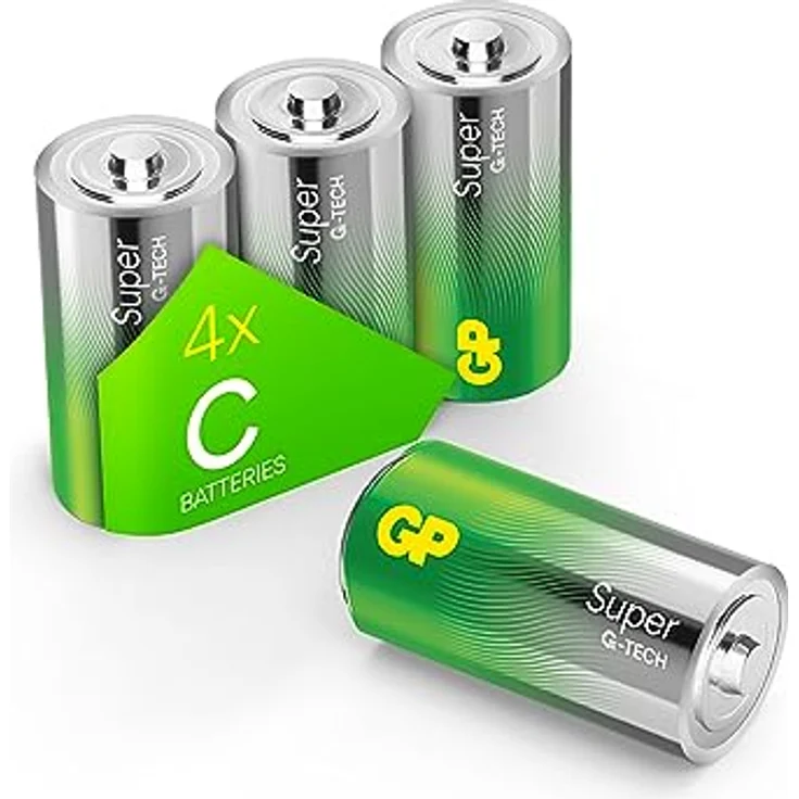 GP Super Alkaline Batterien C Baby, LR14, 1,5 V, 4 Stück, ideal für die Stromversorgung von Geräten des täglichen Bedarfs - Die Neue G-TECH-Technologie – Bild 1