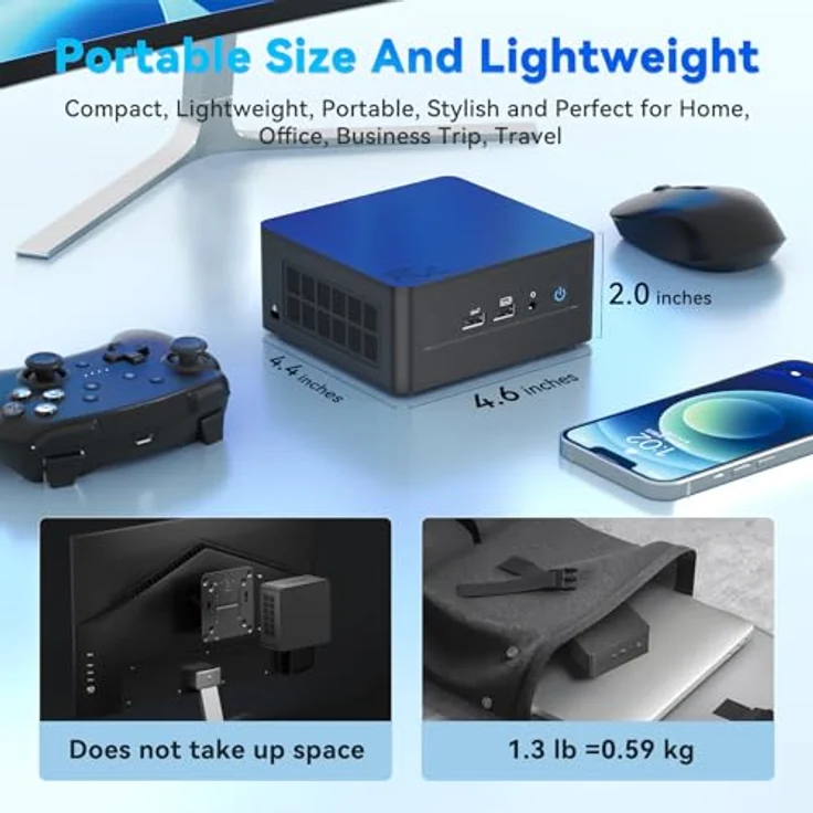 MSI Cubi NUC 13MQ-070PL, Mini-PC mit Intel Core i7-1365U, 16 GB DDR5 RAM, 1 TB SSD, Windows 11 Pro, EU Plug 220V – Bild 9