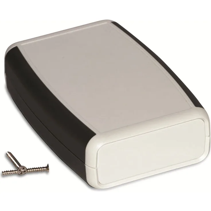 Hammond Longboards Handgehäuse 1553CGY, ABS, grau, 117x79x32 mm, mit griffigen Seitenteilen und abnehmbarem Frontteil