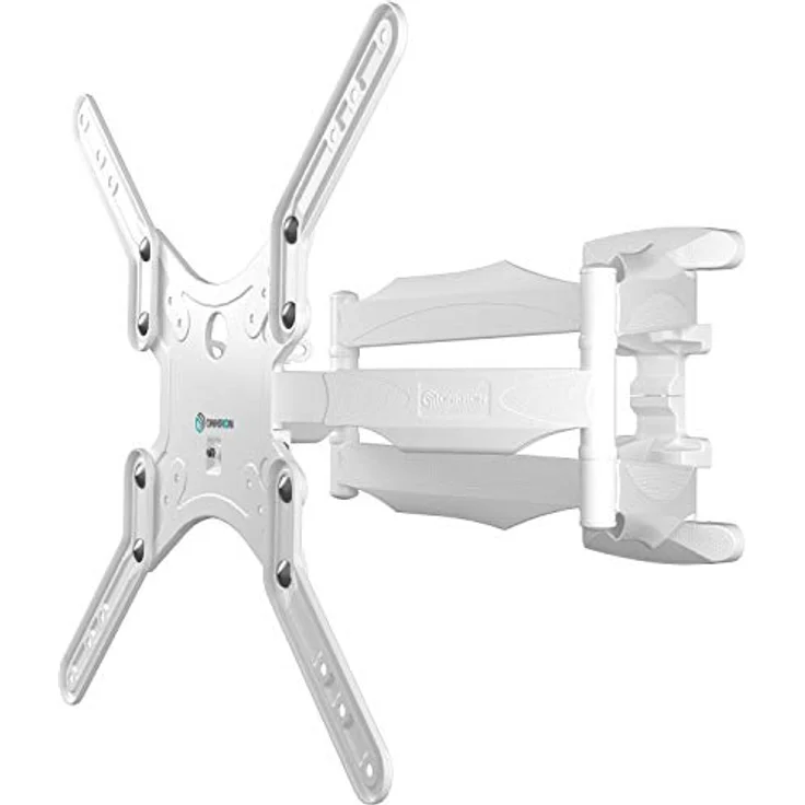ONKRON TV Wandhalterung schwenkbar neigbar für 37-70 Zoll Flach&Curved LED Bildschirm bis zu 36,4 kg min VESA 100x100 Wandhalterung Fernseher max 400x400 mm/Fernseher Halterung Weiß M5-W – Bild 1