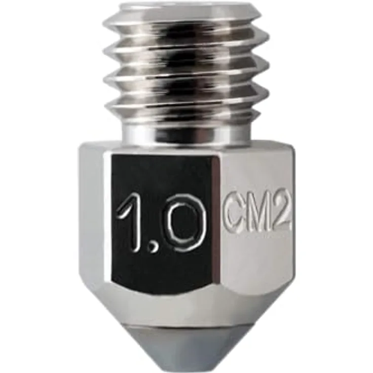 Micro-Swiss CM2™ 3D-Drucker Düse, universell einsetzbar für CraftBot 2 und Creality CR-10, mit Kupfer-Chrom-Zirkonium-Körper und gehärteter M2-Stahl-Spitze, beschichtet mit Antihaft-Nano-WS2-Beschichtung