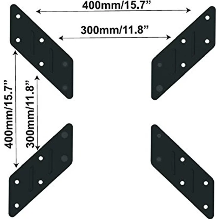 Techly Vesa Adapter 200X200 to 400 Black – Bild 4