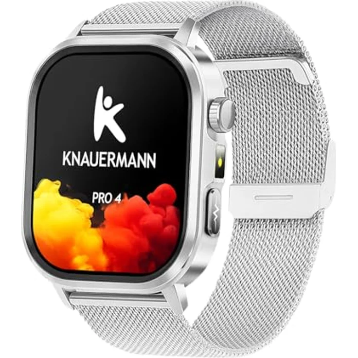 Knauermann PRO 4 (2026) Smartwatch, 47 mm, AMOLED-Display, Gesundheits- und Fitnessfunktionen, bis zu 30 Tage Akkulaufzeit, Puls- und Blutsauerstoffmessung, SOS-Funktion – Bild 2