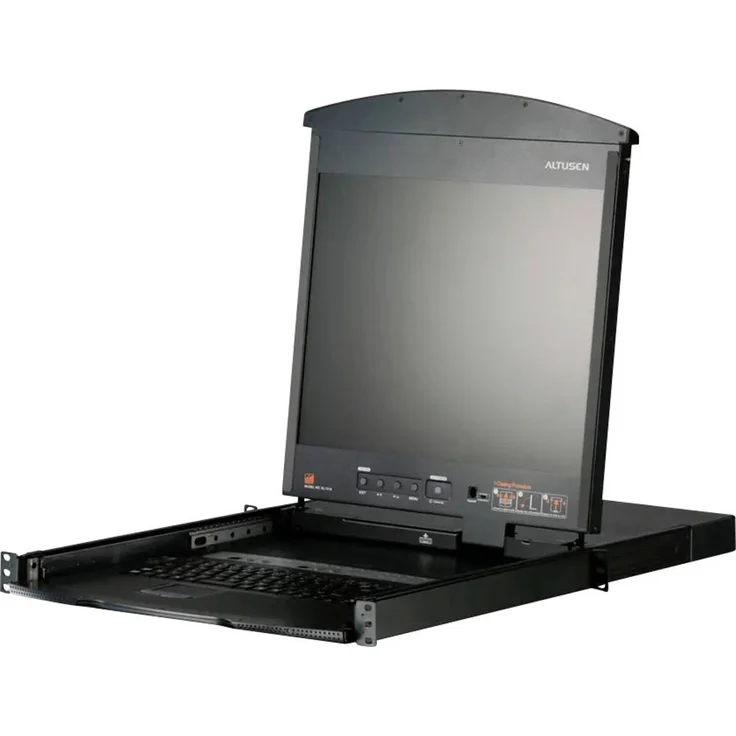 ATEN KL1508AiN US KVM-Umschalter, 8-Port LCD KVM over IP Switch mit Dual Rail, für 19-Zoll-Schränke