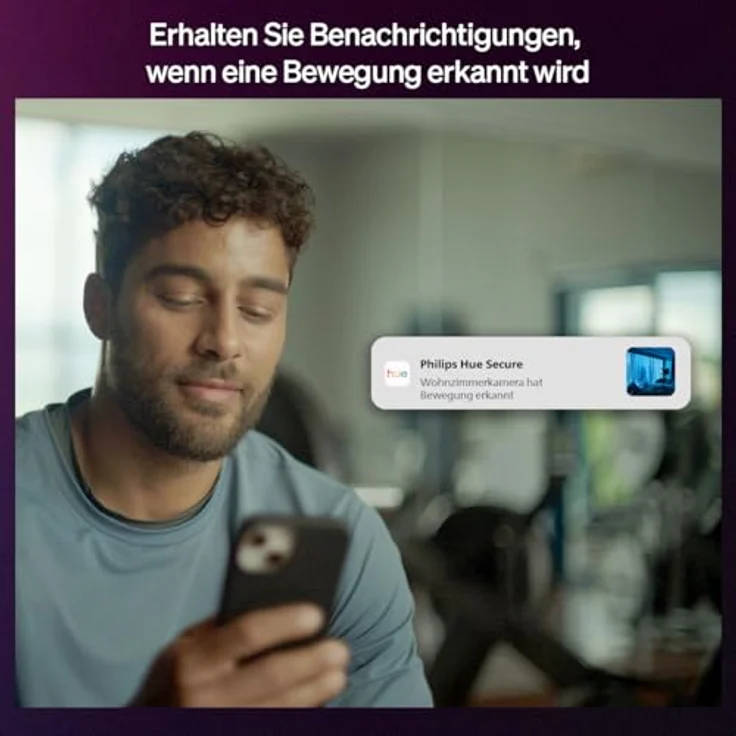 Philips Hue Secure Desktop-Kamera, 2K-Videoauflösung, Sofortbenachrichtigungen, Zwei-Wege-Audio, kompaktes Design, Schwarz – Bild 5