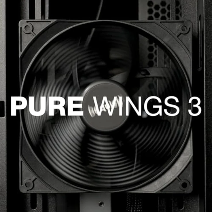 be quiet! Pure Base 501 PC-Gehäuse, 2 vorinstallierte Pure Wings 3 140mm PWM-Lüfter, USB 3.2 Gen. 2 Type C, vertikale GPU-Installation – Bild 2