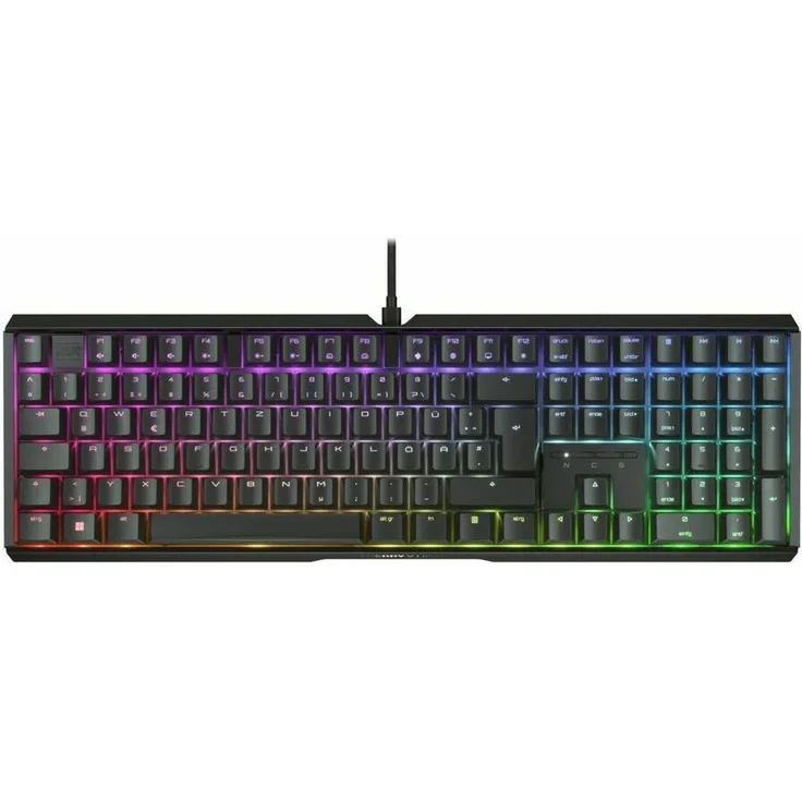 Cherry CHERRY XTRFY TAS MX 3.1 RGB Corded (DE) MX2A Red sw, Gaming-Tastatur mit Aluminiumgehäuse und Cherry MX2A Schaltern