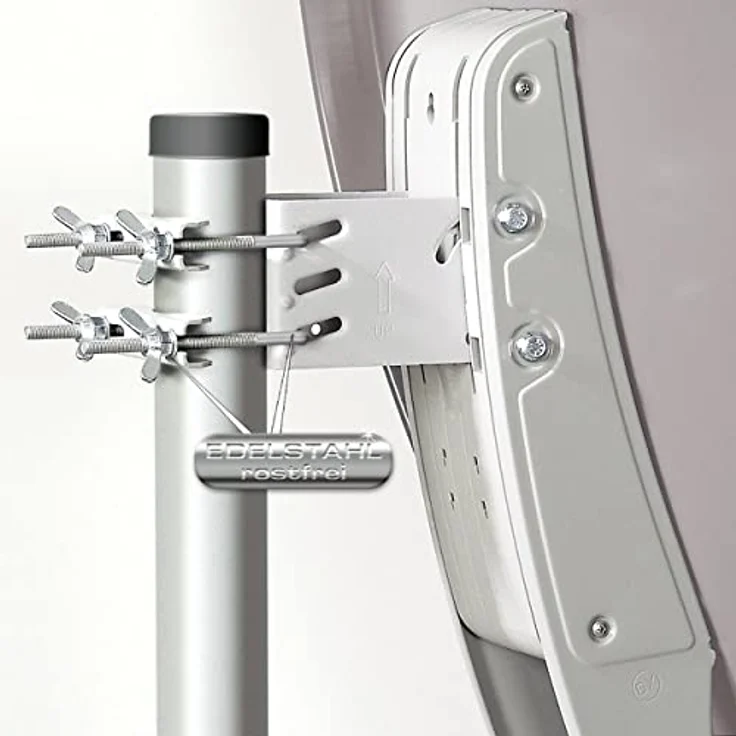 Fuba DAA 780 G Satellitenantenne, Aluminium in Grau, FULL HD, 3DTV, 4K-ULTRA HD, Deluxe Octo LNB, wind- und wetterfest, für 8 Teilnehmer – Bild 3