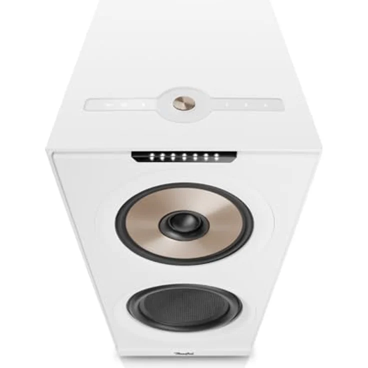 Teufel Stereo M 2 WLAN Streaming-Standlautsprecherpaar Integrierter Verstärker 3-Wege-System Weiß – Bild 3
