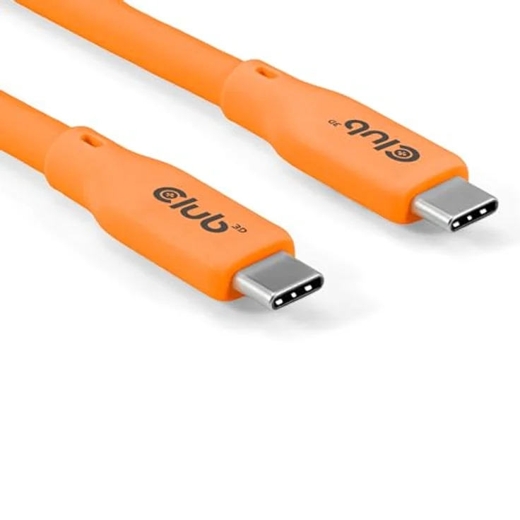 Club3D CAC-3000 USB4 Gen2x2 Type-C, Bi-Direktional, 4K60Hz, Datenübertragung 20Gbps, PD 240W (48V/5A), 2m, orange – Bild 1