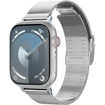 Spigen Sleek Link Armband - Hochwertiges Edelstahlarmband für Apple Watch (Silber)