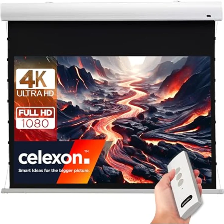 celexon HomeCinema Motorleinwand Tension 240 x 135 cm, 110'' - MWHT – Bild 2